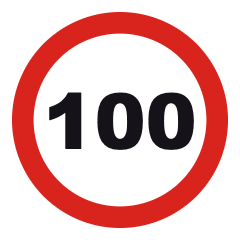 Speed limit 100 km/h (A1)