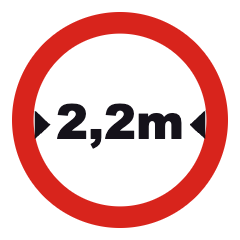 Road sign C18: Maximum width
