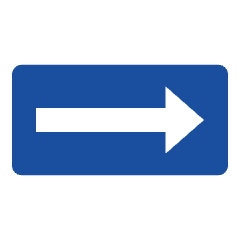 C4: One-way road (wide sign)