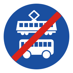 F18: End of bus and tram lane