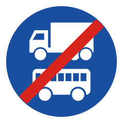 F20: End of truck and bus lane