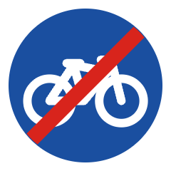 G12: End of mandatory cycle path