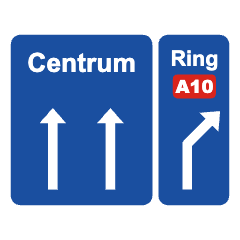 K11: Lane selection sign