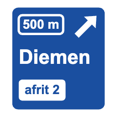 K2: Motorway advance sign