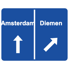 K4: Overhead motorway direction sign