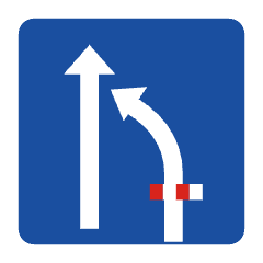 Lane ends