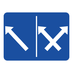 Lane board: two lanes turn left